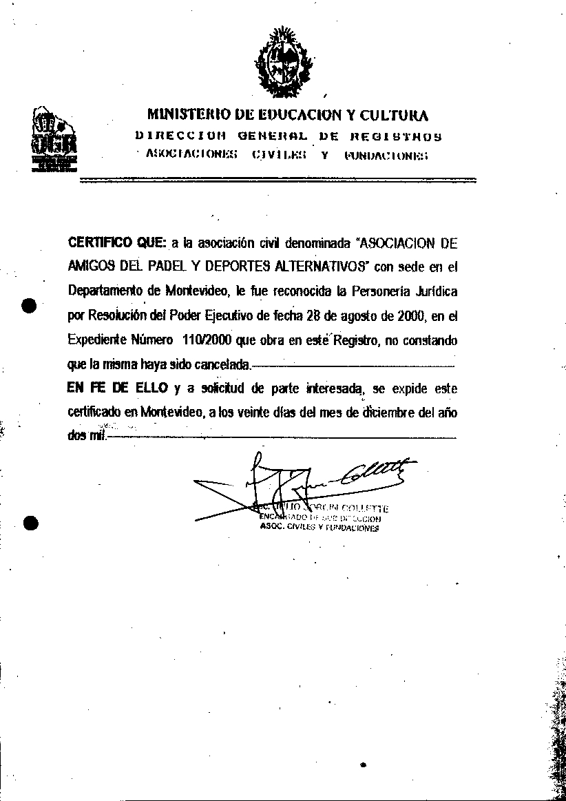 Personeria Juridica MEC AAP
