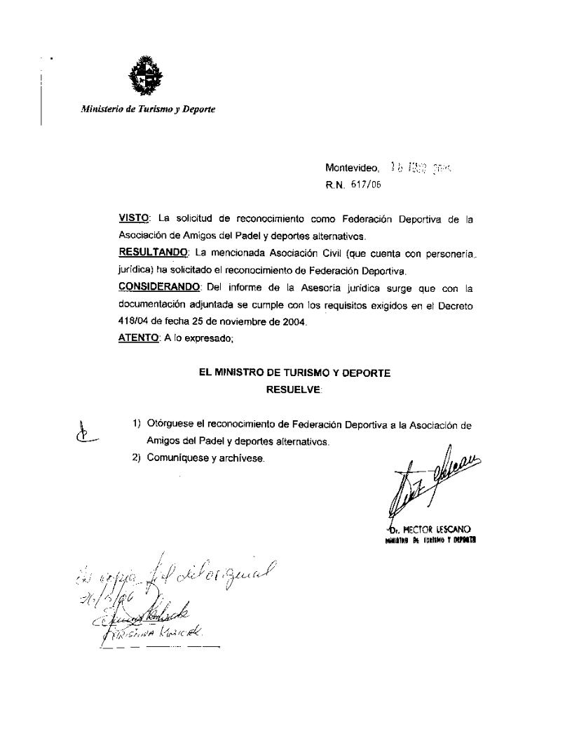Resolucion Ministerial Federaci&oacute;n AAP